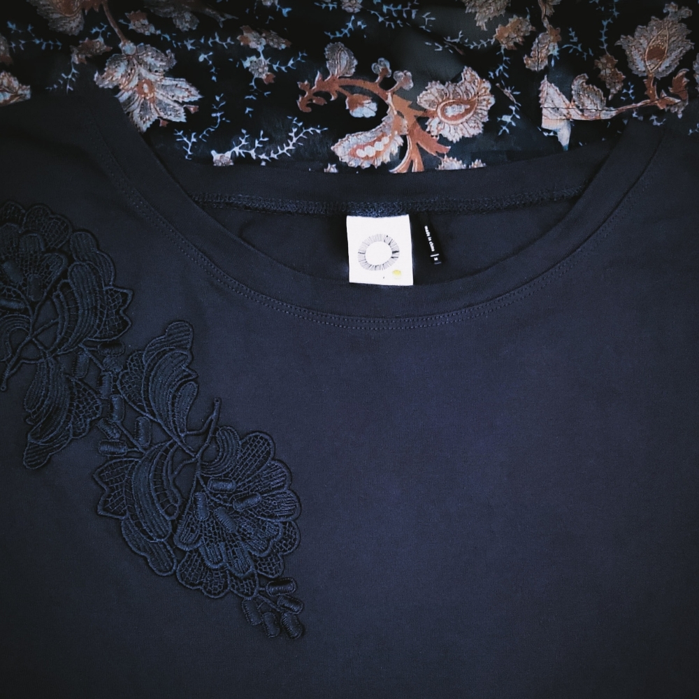 Akemi + Kin Top • Oversized Shirt • Mini Dress Tunic • Anthropologie M-L - Picture 2 of 3
